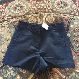 Navy blue high waisted shorts
